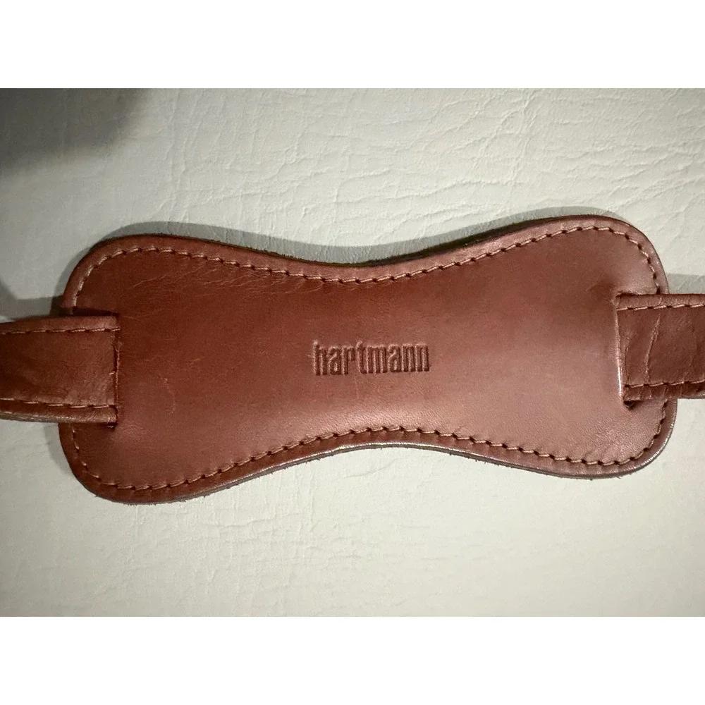 Hartmann Leather Messenger Bag Briefcase Unisex Brown Brass Hardware Large